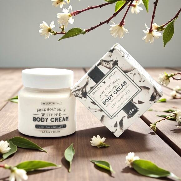 Beekman 1802 Pure Goat Milk Whipped Body Cream 8 oz Sealed Vanilla Absolute - Picture 1 of 3